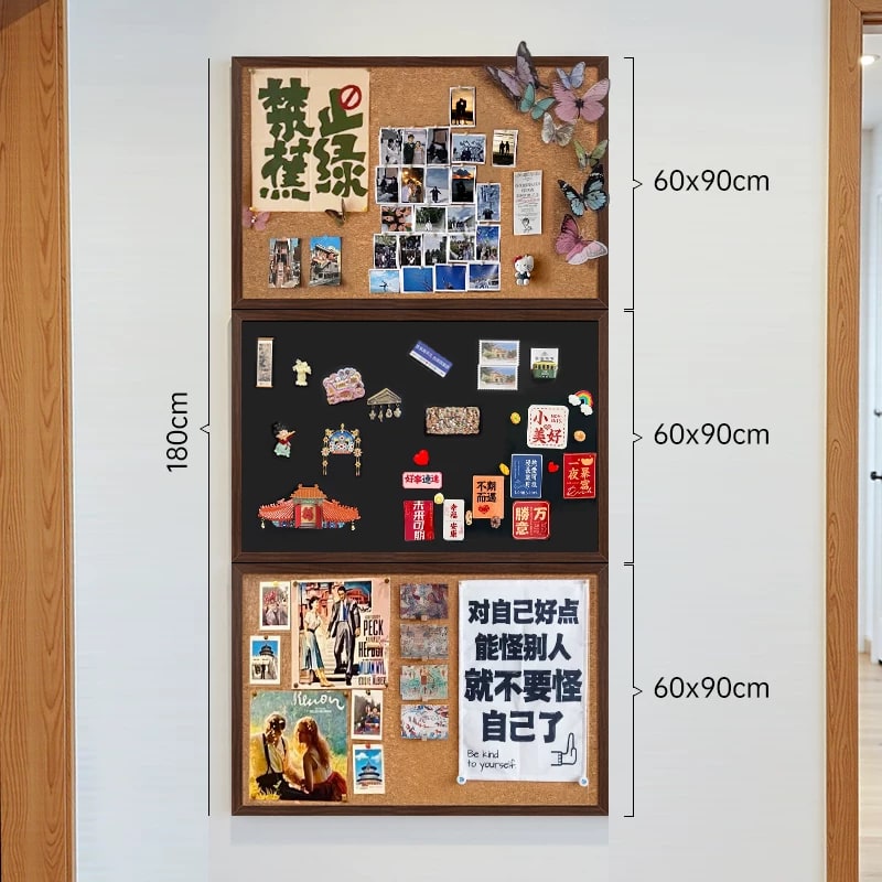 Blackboard and Cork Board Combo Photo Wall Set photo 6