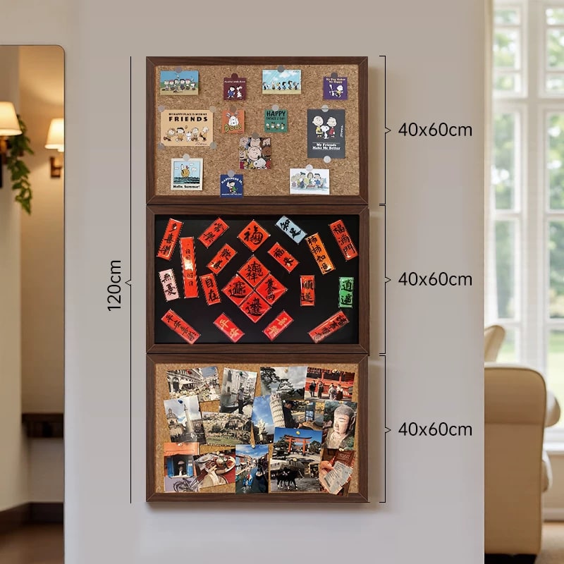 Blackboard and Cork Board Combo Photo Wall Set photo 4