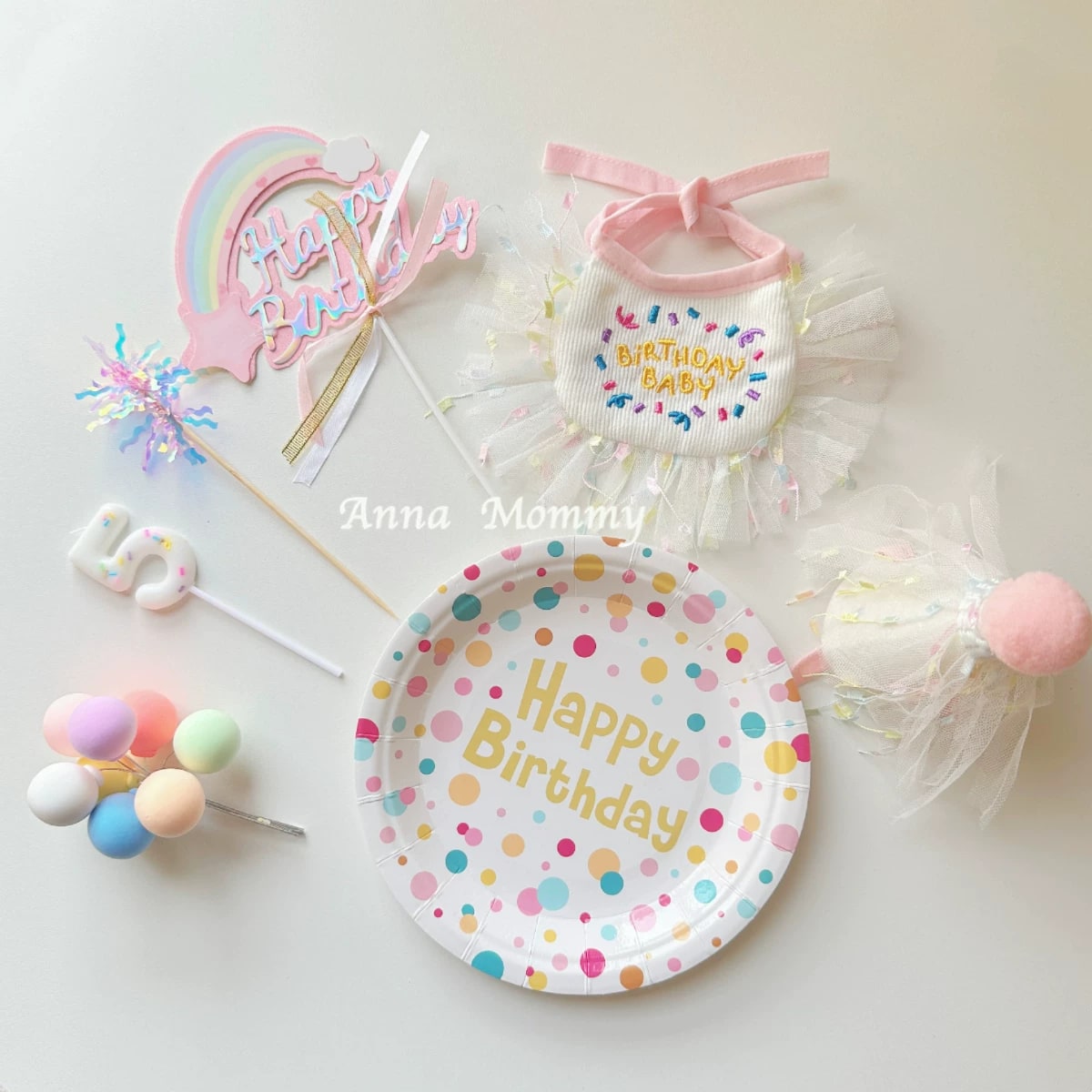Pet Birthday Party Costume Set with Hat and Scarf photo 5