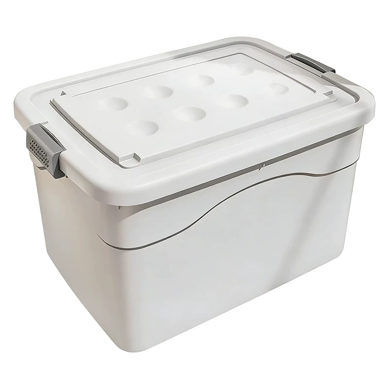Lidded Plastic Storage Tote with Wheels — Home & Furniture on G+ Market