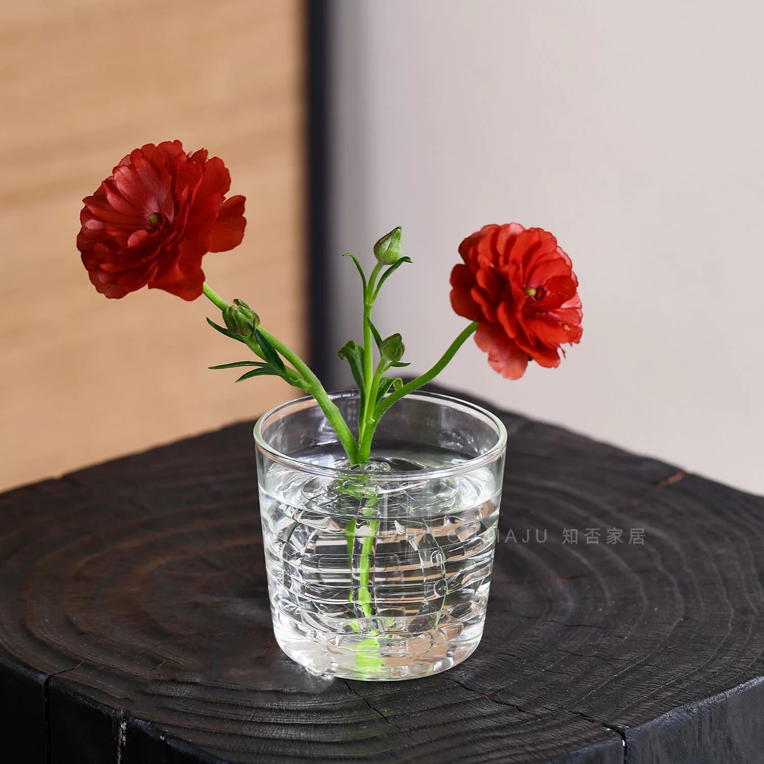 Glass Flower Frog and Vase Arranging Set photo 4