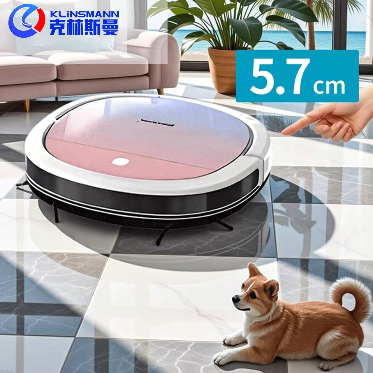 Slim Robot Vacuum and Mop with App Control