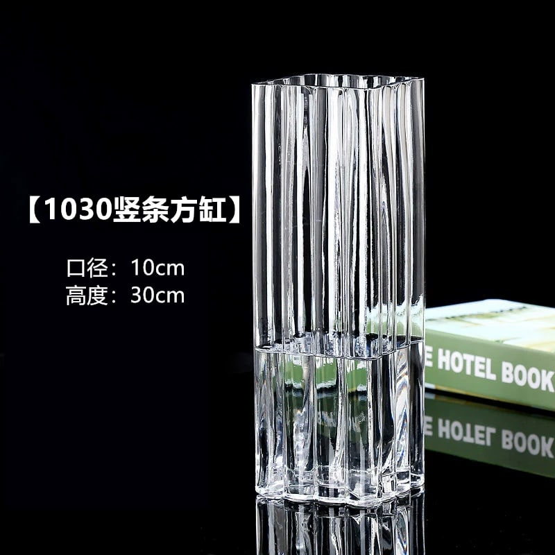Thick Clear Glass Vase for Lucky Bamboo photo 6