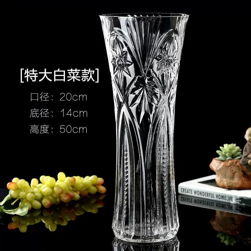Thick Clear Glass Vase for Lucky Bamboo photo 3