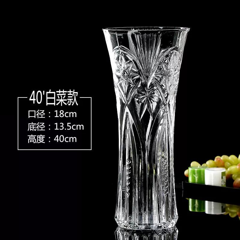 Thick Clear Glass Vase for Lucky Bamboo photo 2