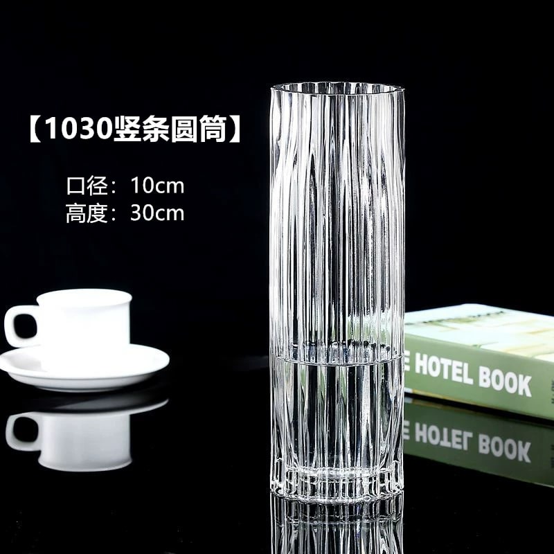 Thick Clear Glass Vase for Lucky Bamboo photo 4