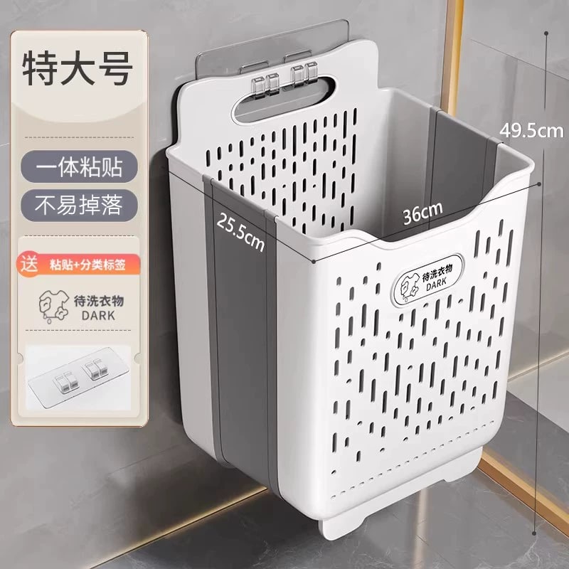 Foldable Wall-Hung Laundry Basket photo 2