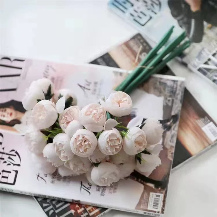 Artificial Mini Peony Spray Bouquet with Vase — Home & Furniture on G+ Market