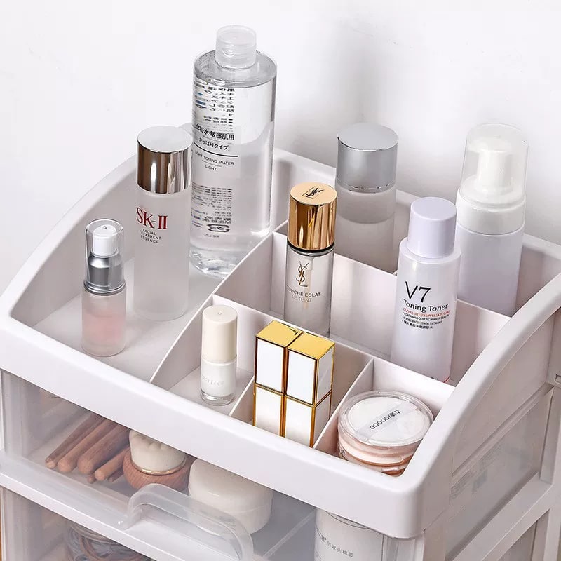 Clear Three-Drawer Cosmetic and Jewellery Organiser photo 4