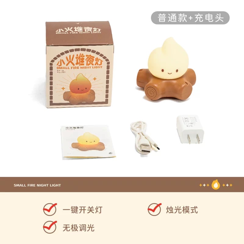 Campfire Character Night Light with White Noise photo 4