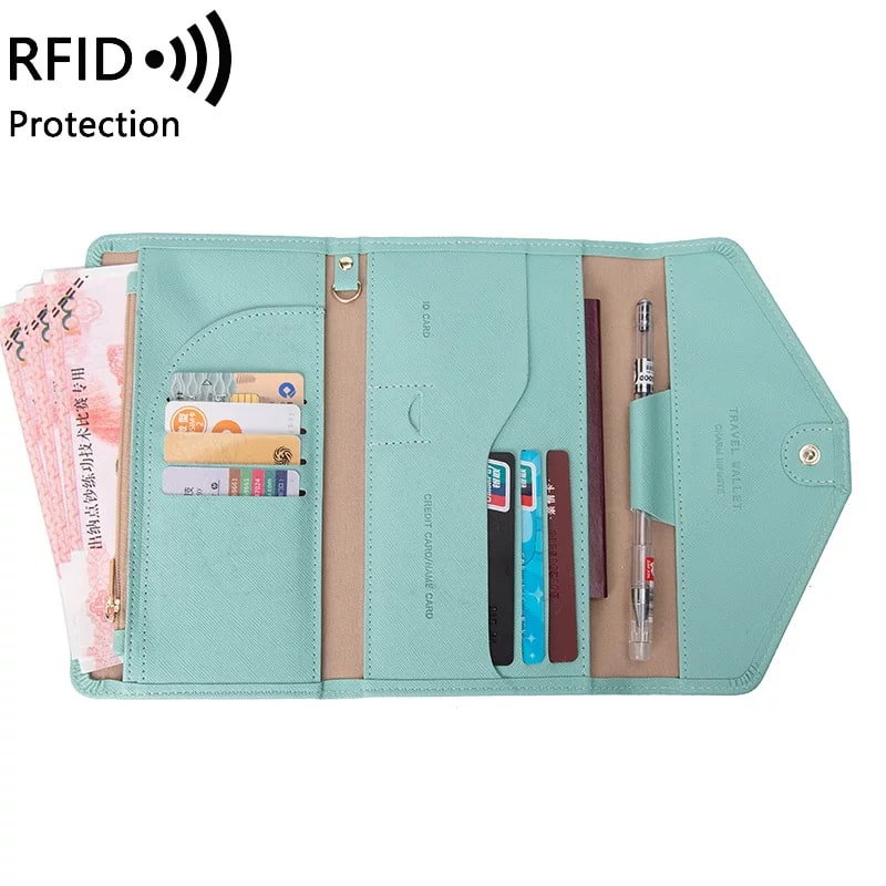 RFID-Blocking Travel Passport and Card Wallet photo 4
