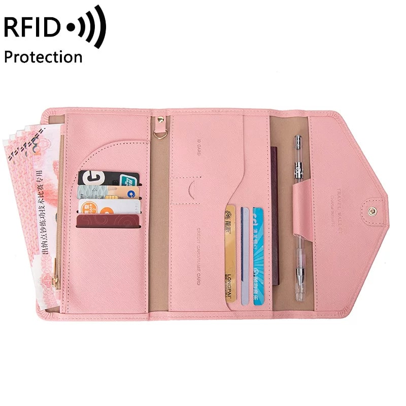 RFID-Blocking Travel Passport and Card Wallet photo 3