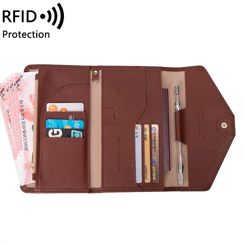 RFID-Blocking Travel Passport and Card Wallet photo 5