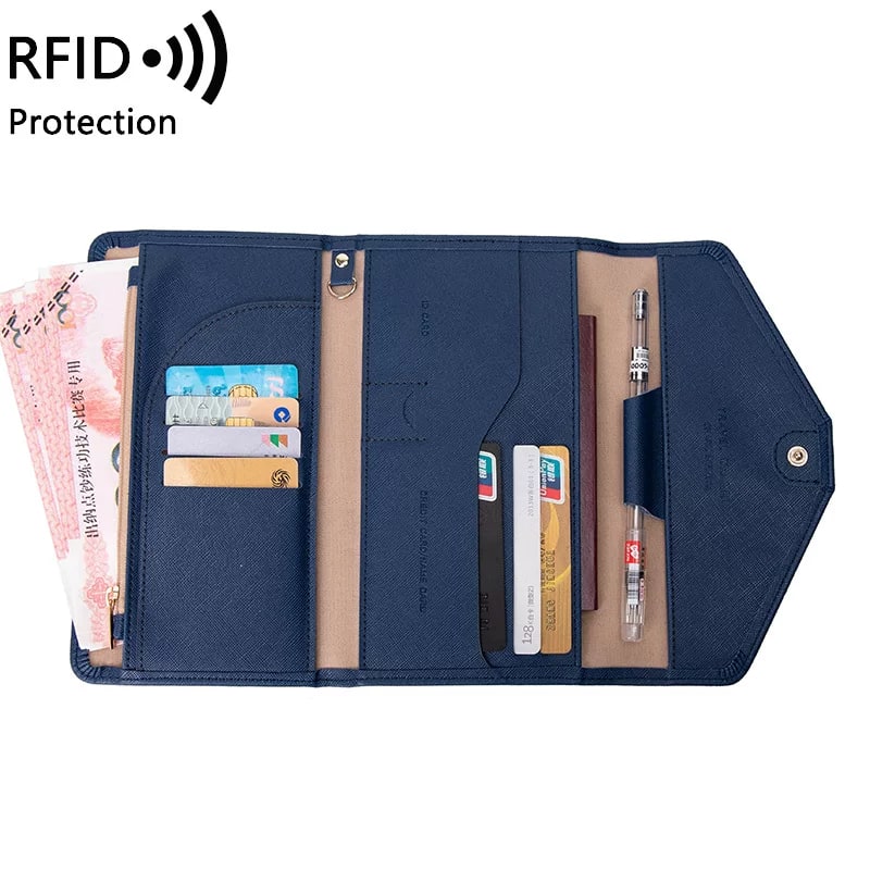 RFID-Blocking Travel Passport and Card Wallet photo 2
