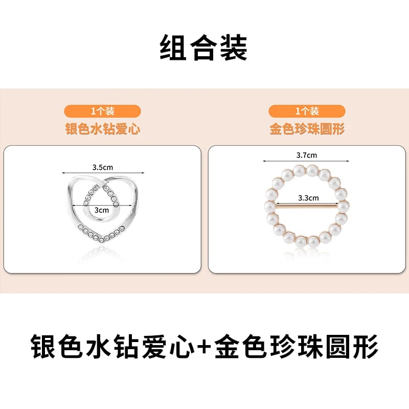 Pearl and Rhinestone Scarf and Shirt Knot Buckles photo 3