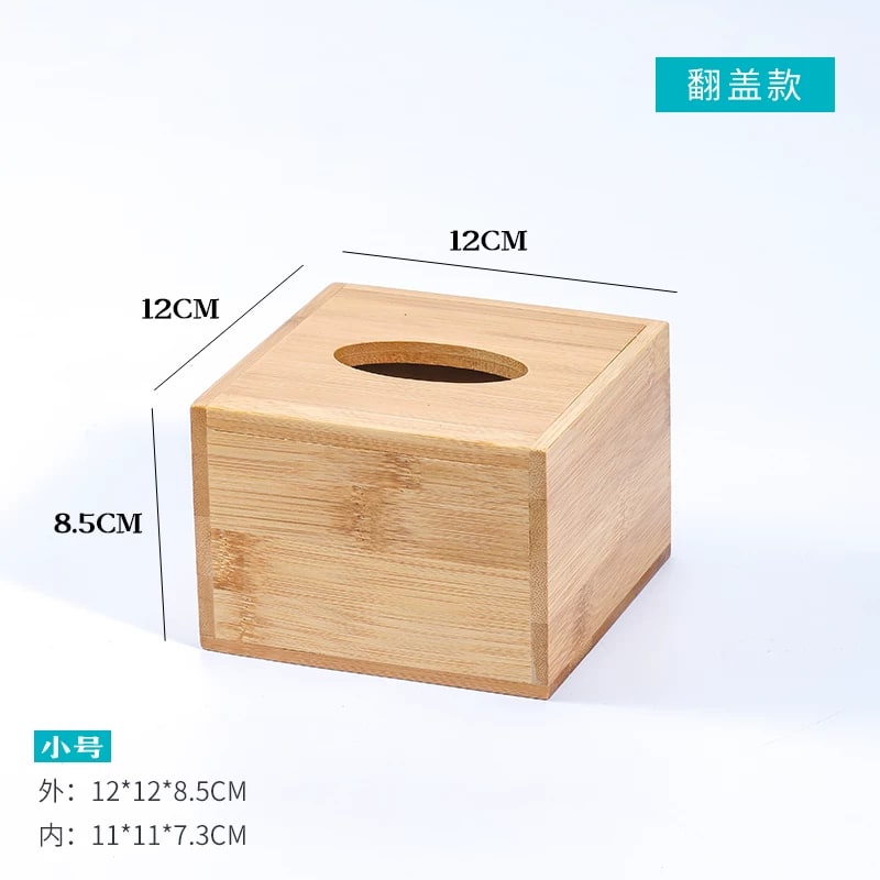 Bamboo Tissue Box and Table Organiser photo 3