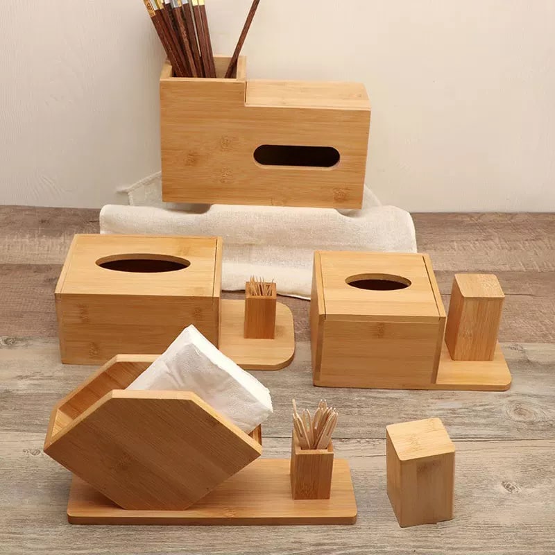 Bamboo Tissue Box and Table Organiser — Home & Furniture on G+ Market