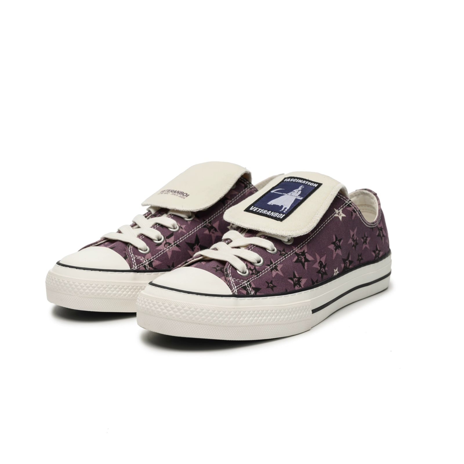 VETERANBOI Leopard Star Print Canvas Trainers photo 2