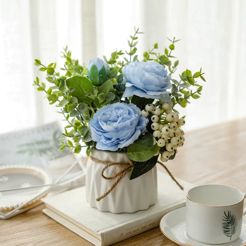 Artificial Flower Arrangement with Vase photo 4