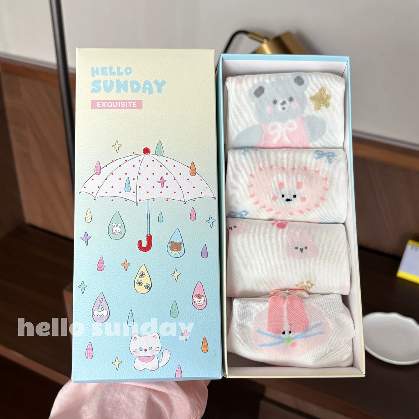 Cotton Ankle Socks Gift Box 4 Pairs photo 2