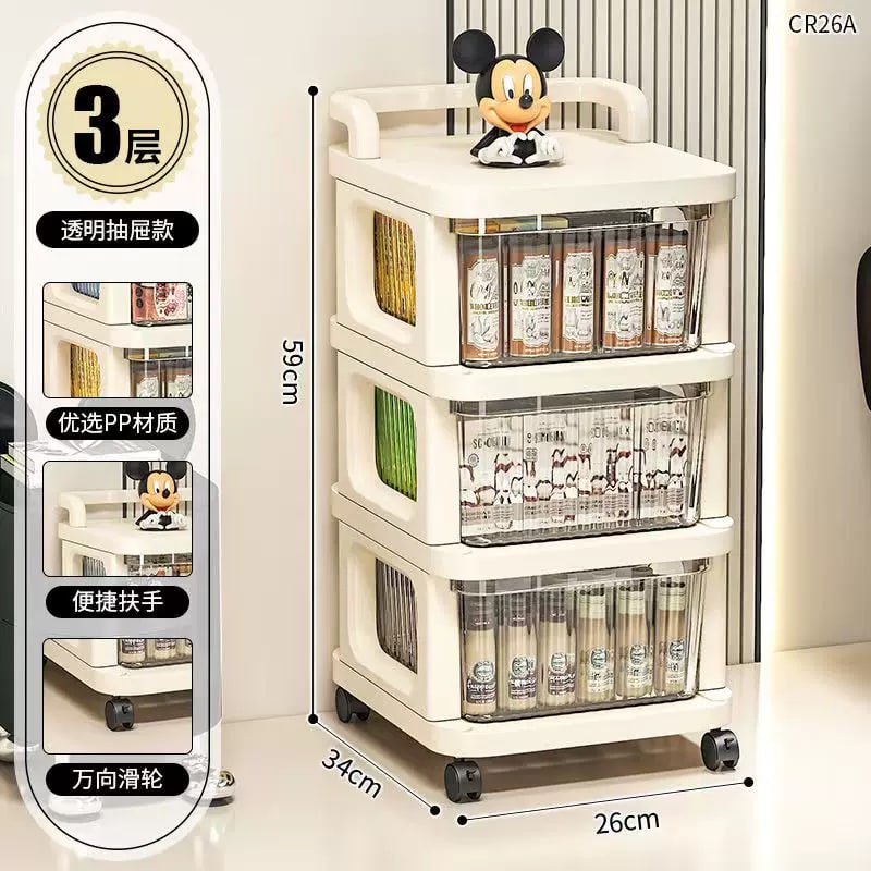 Rolling Storage Trolley Cart with Pegboard Sides photo 4