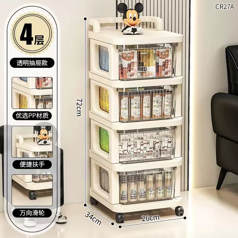 Rolling Storage Trolley Cart with Pegboard Sides photo 6