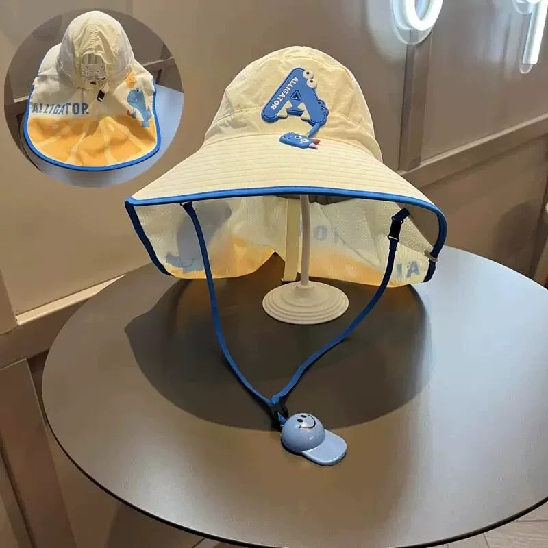 Kids' Wide-Brim Sun Hat with Neck Cape — All products on G+ Market