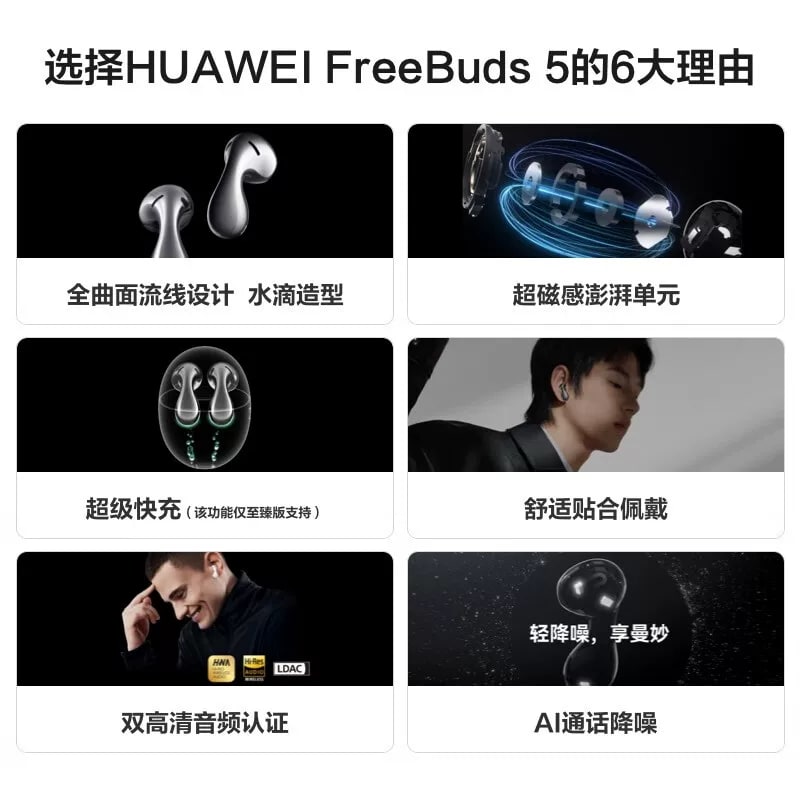 Huawei FreeBuds 5 Wireless Noise-Cancelling Earbuds photo 3
