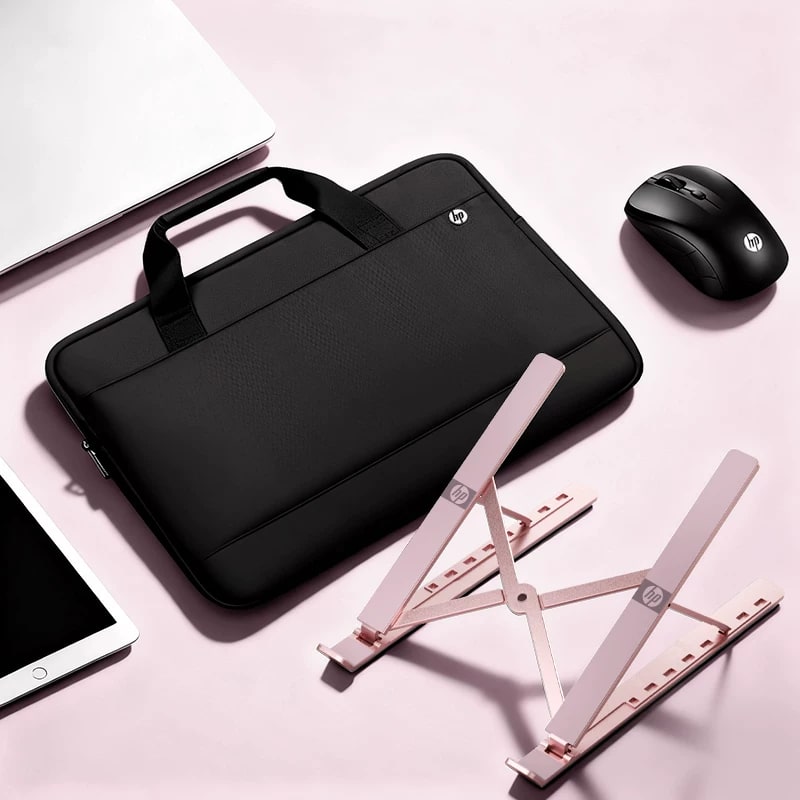 HP Folding Aluminium Laptop Stand with Silicone Pads photo 2