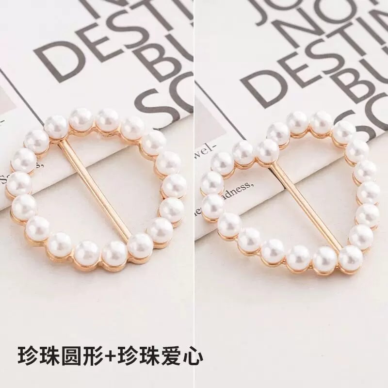 Pearl Shirt-Knot Clips and Scarf Buckle Set photo 4
