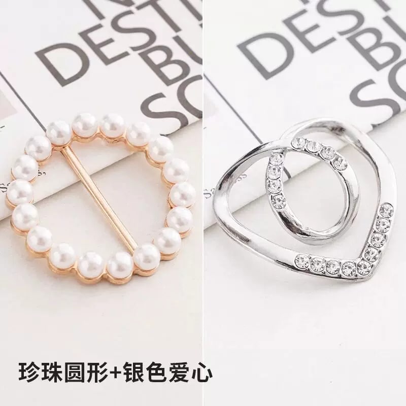 Pearl Shirt-Knot Clips and Scarf Buckle Set photo 5