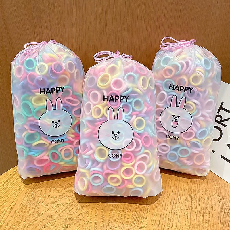 Children's Soft Towelling Hair Ties Bulk Pack photo 3