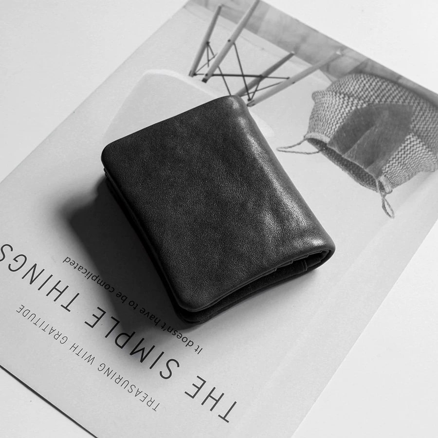 Compact Leather Trifold Wallet photo 4