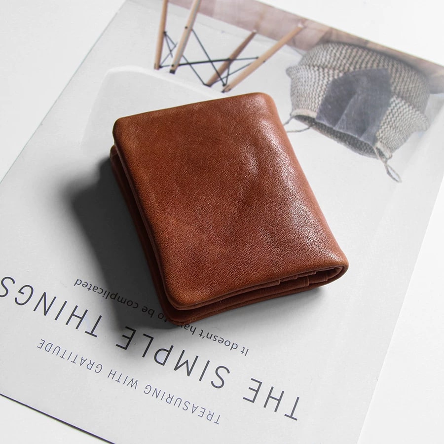 Compact Leather Trifold Wallet photo 6