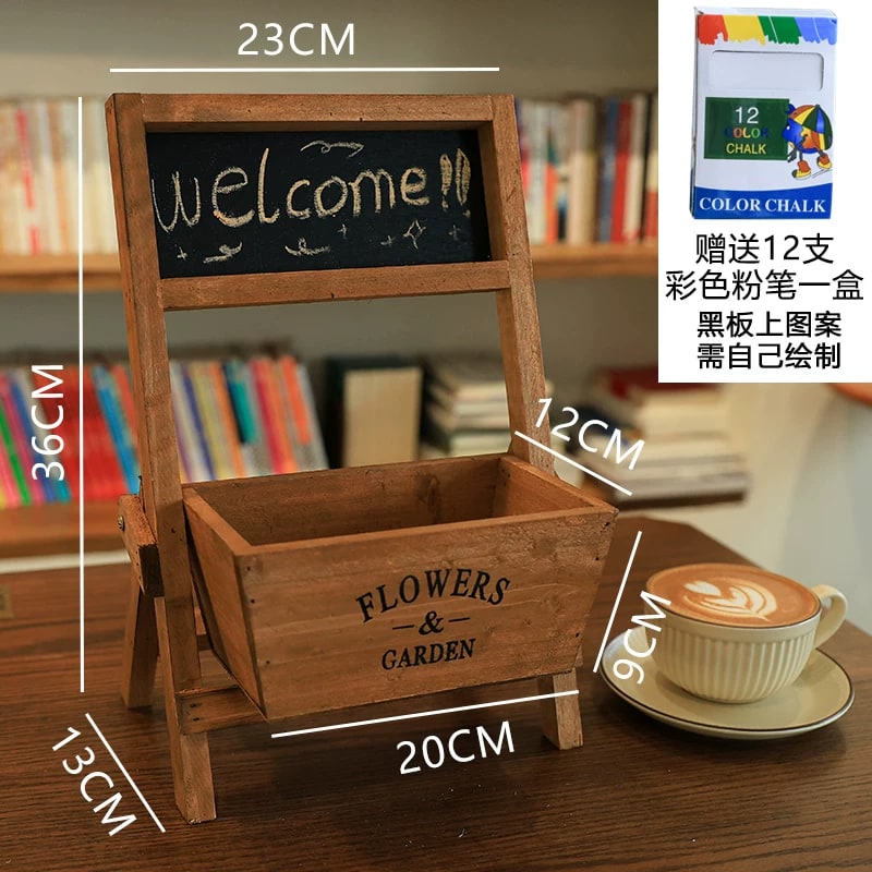 Wooden Blackboard Planter with Chalk — Home & Furniture on G+ Market
