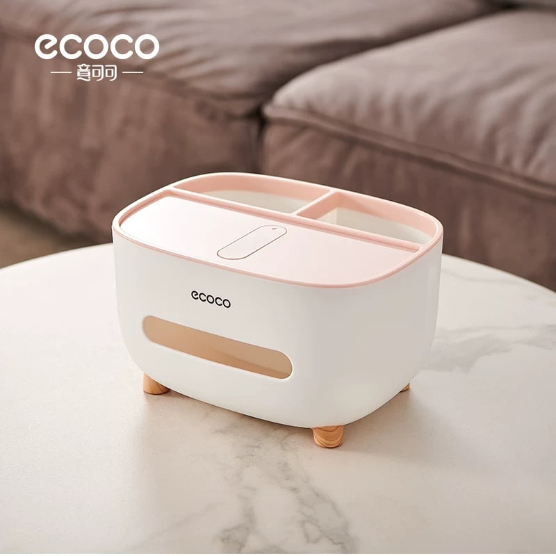 ecoco Tissue Box with Remote and Phone Holder photo 3