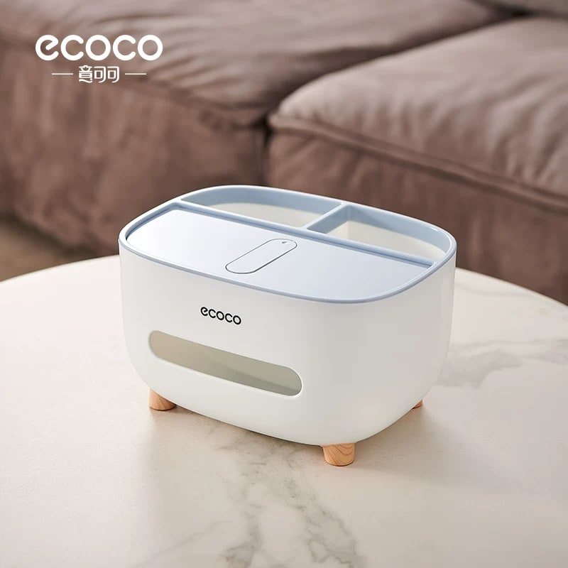 ecoco Tissue Box with Remote and Phone Holder photo 2