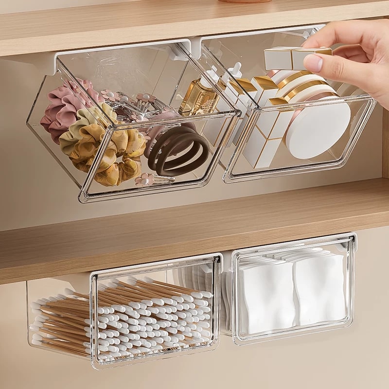 Clear Under-Shelf Pull-Out Drawer, Self-Adhesive photo 4