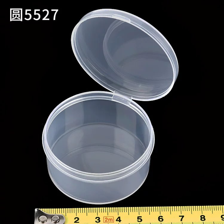 Round Clear-White PP Plastic Storage Boxes with Lid photo 3