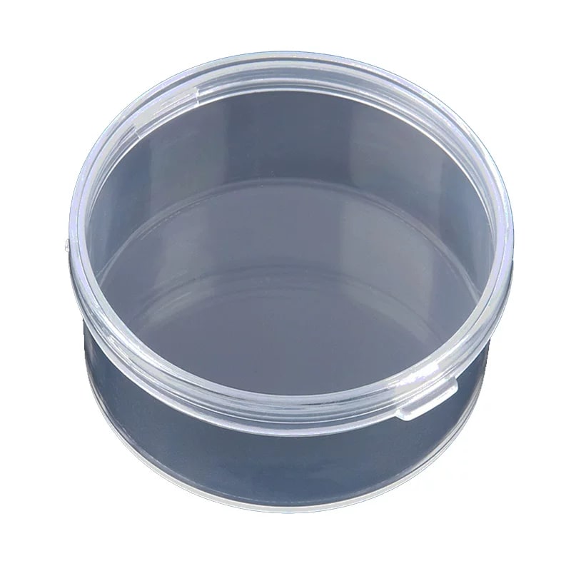 Round Clear-White PP Plastic Storage Boxes with Lid photo 5