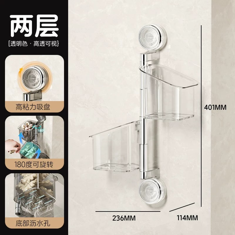 Suction-Mounted Kitchen Rack for Garlic and Ginger photo 3