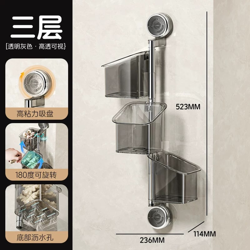 Suction-Mounted Kitchen Rack for Garlic and Ginger photo 2