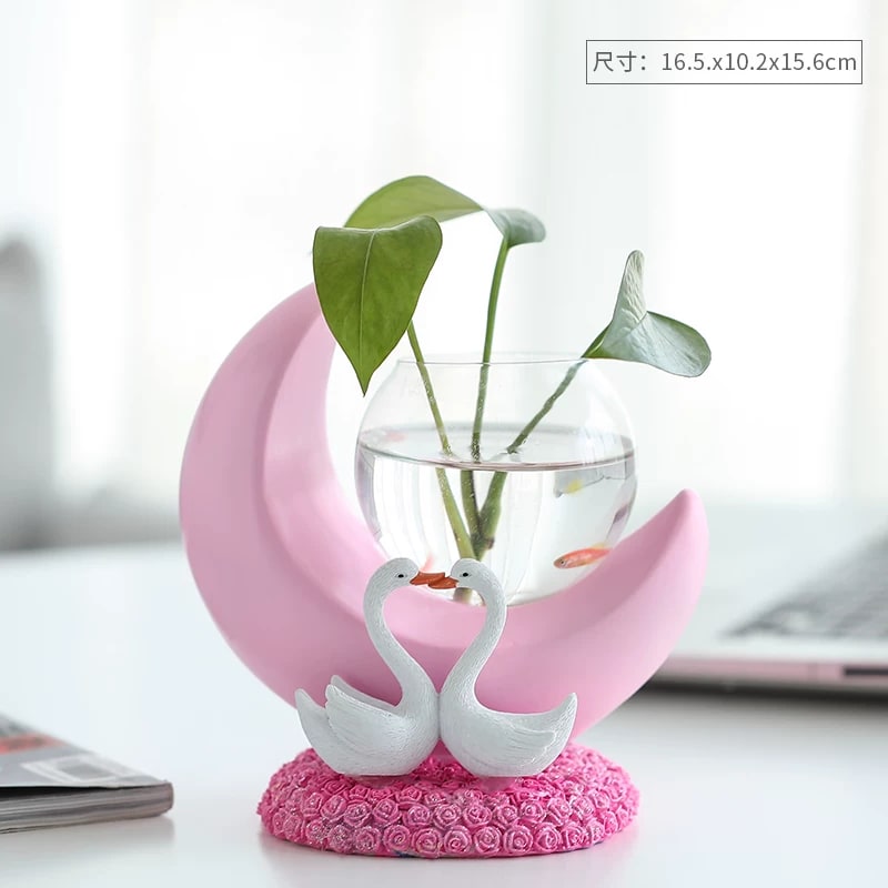 Crescent Moon Glass Propagation Vase photo 6