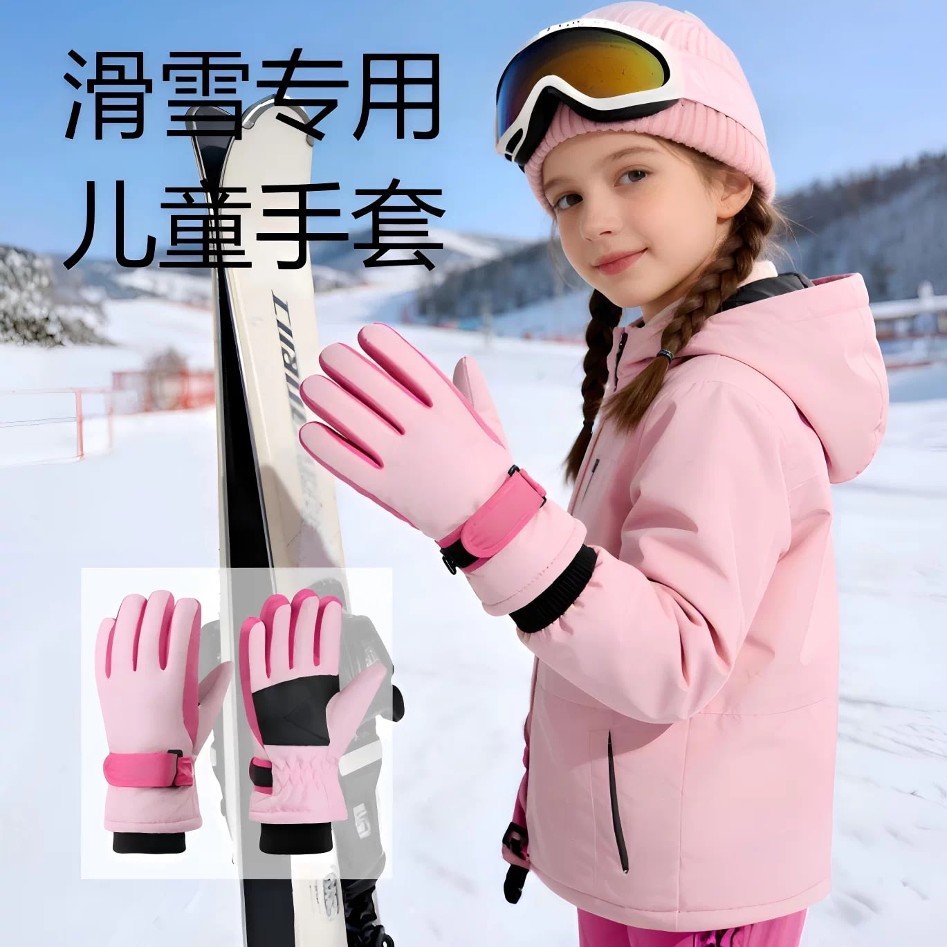 Kids Insulated Waterproof Snow Gloves photo 5