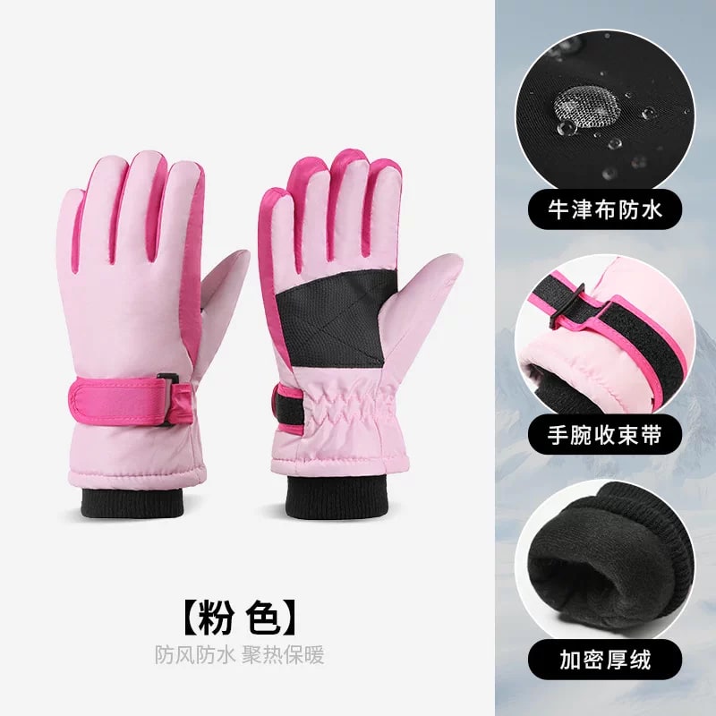 Kids Insulated Waterproof Snow Gloves