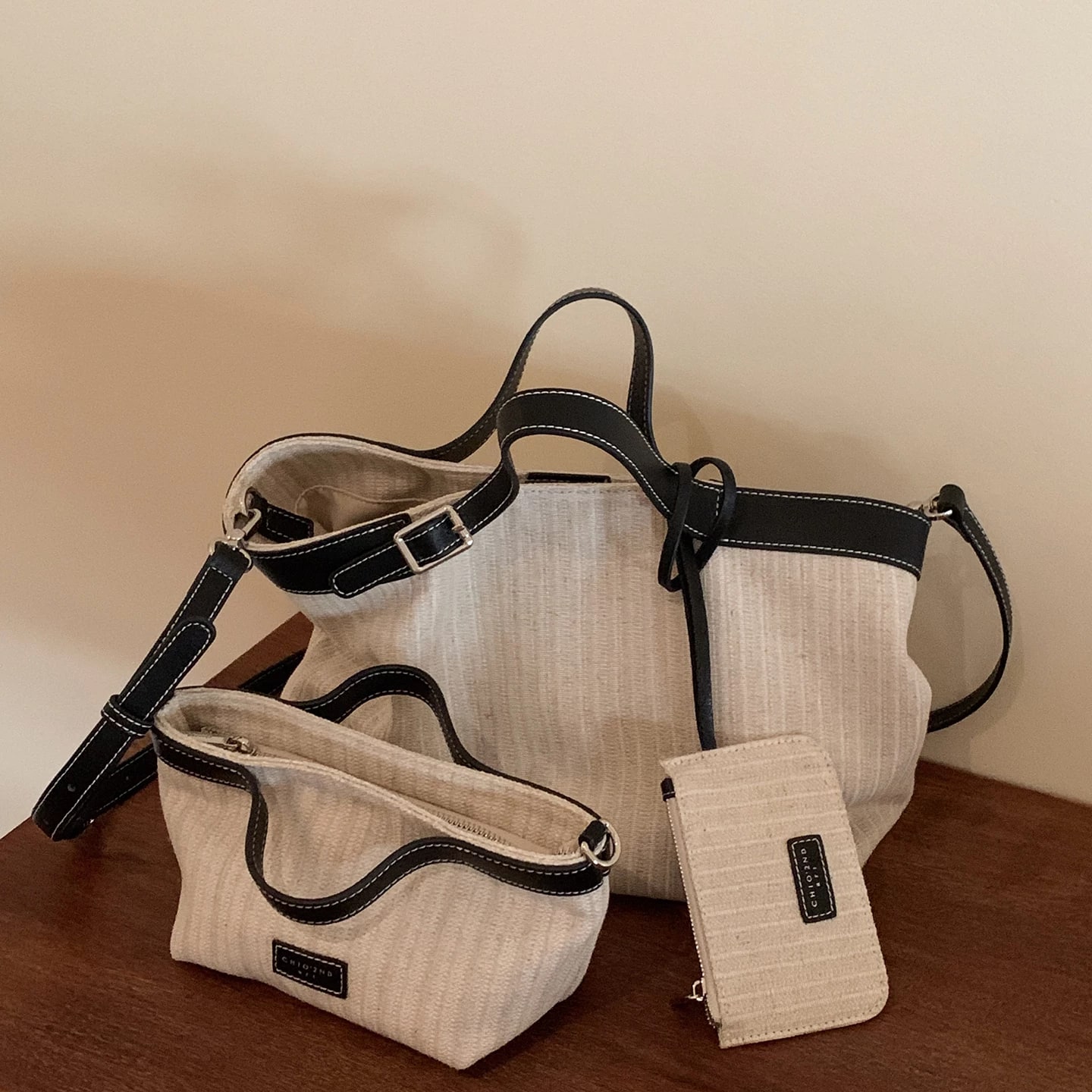 Structured Canvas and Leather-Trim Tote photo 4
