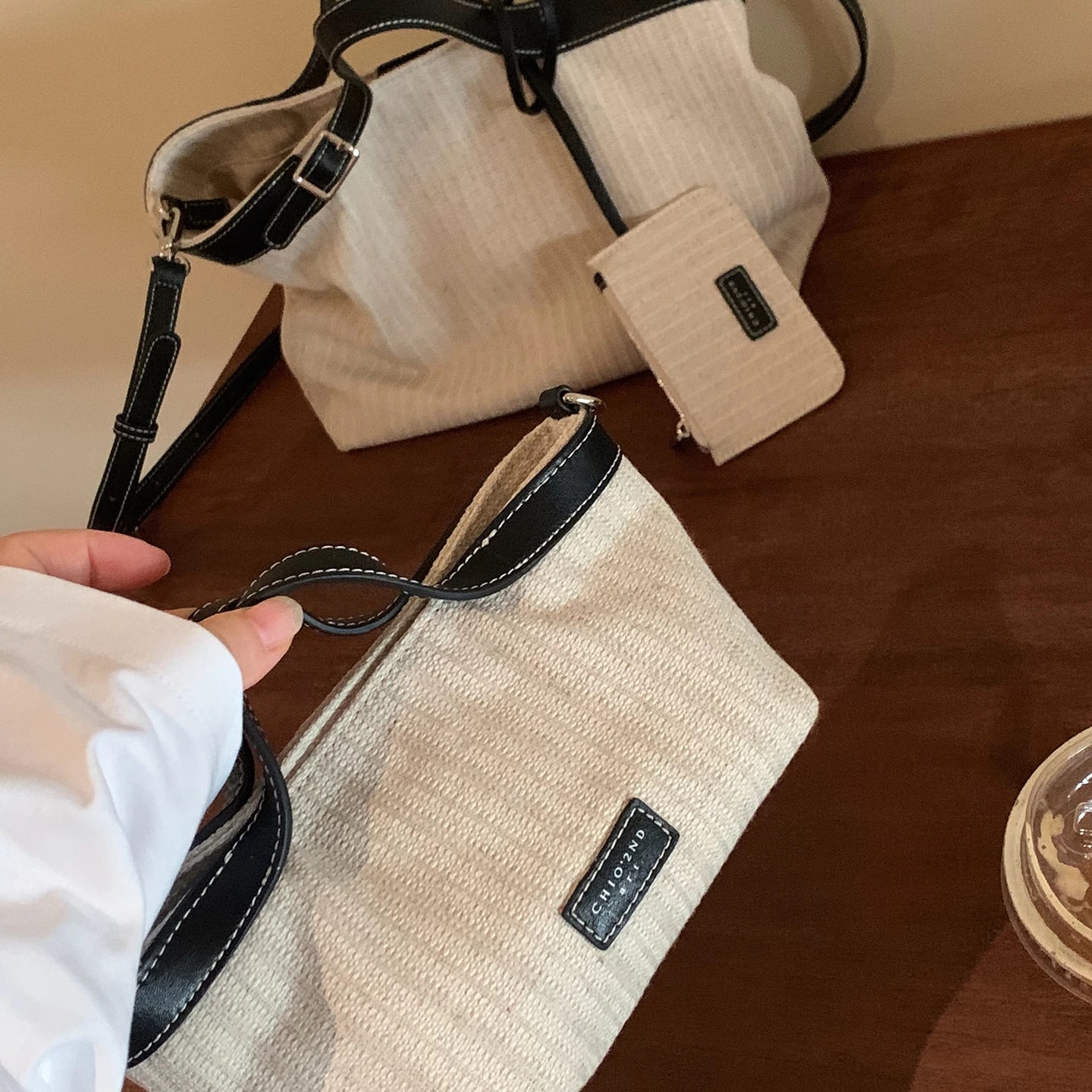 Structured Canvas and Leather-Trim Tote photo 5