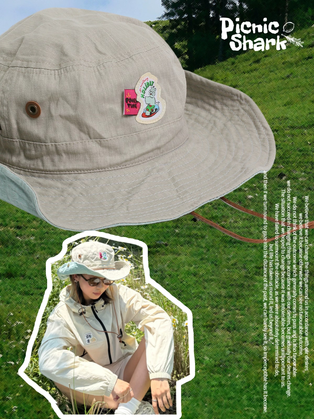 Cotton-Linen Wide-Brim Bucket Hat photo 5