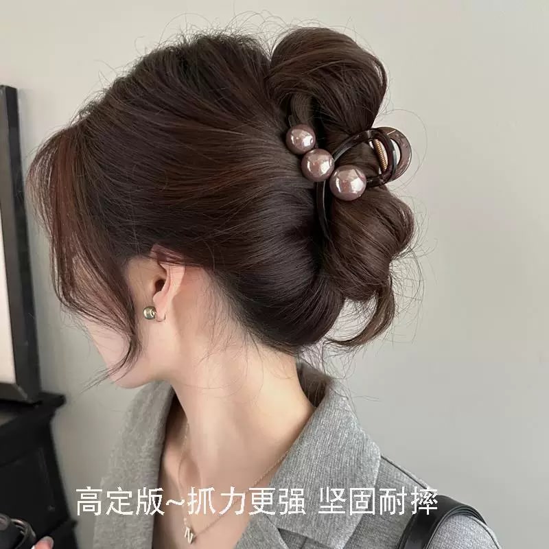 Medium Hair Claw Clips with Pearl and Velvet Finishes — Beauty & Personal Care on G+ Market