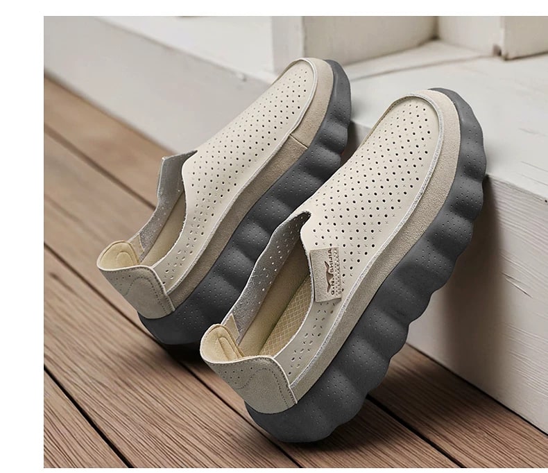 G.N. SHIJIA Men's Breathable Perforated Loafers photo 2